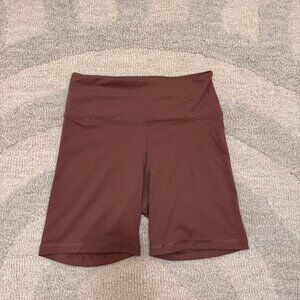 Old Navy Powersoft 5" High Rise Brown Bike Short, Size S